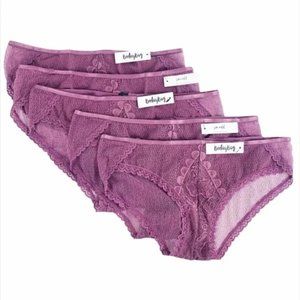 5 for $15 BOOTAY BAG Burgundy Lace Bikini Panty NWT Women's Small